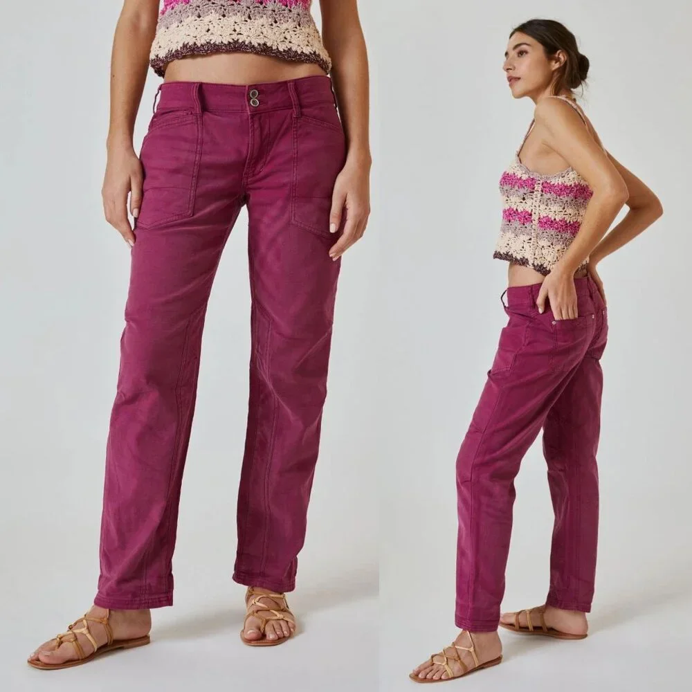 Anthropologie Pilcro Plum The Wanderer Low-Rise Pants Size 29 - 41231